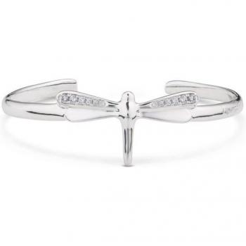 UNO de 50 - Sterling Silver Dragonfly Bracelet with Topaz