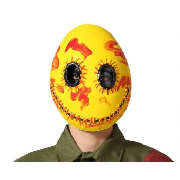 Máscara Smile Halloween Amarillo - Máscara amarilla con diseño de sonrisa, ideal para fiestas de Halloween, fabricada en material ligero y cómodo, fácil de poner y quitar, un tamaño adecuado para la mayoría de los adultos y niños