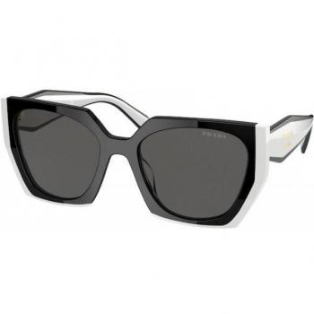 Prada SPR15W 09Q5S0 Black-Talc/Dark Grey Sunglasses