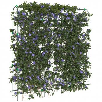 Set de 3 Enrejados U-frame de Acero Verde para Plantas Trepadoras en Jardín