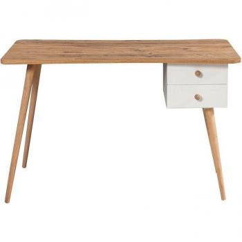 Escritorio WellHome 100% tablero aglomerado rechapado en melamina, color Atlantic Pino Blanco