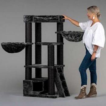 Rascador Corner Coon Blackline Dark Grey para gatos, color gris oscuro