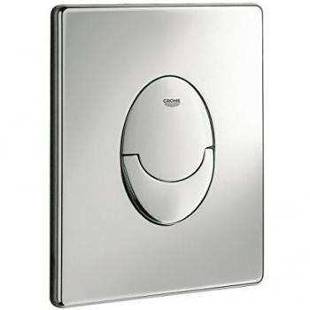Grohe Skate Air - Pulsador WC, Instalación vertical, color cromo,