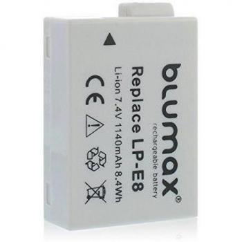 Blumax - Batería 7.4 V 1140 mAh 8.4 WH de ion de litio para Canon LP-E8