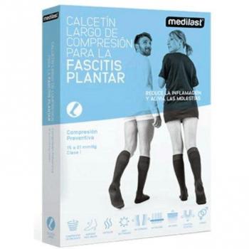 Medilast Calcetín Largo Fascitis Negro Talla Mediano
