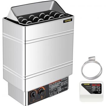 Calentador Eléctrico de Sauna 9KW con Controlador Externo 380V-415V