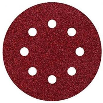 wolfcraft 2272000 2272000-5 muelas de Lija Adhesivas, corindón Grano 120, Perforadas, 5 Haft K120 115mm, Set de 5 Piezas