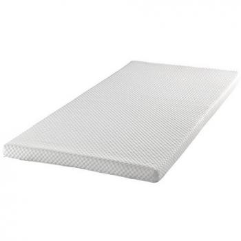 Topper Viscoelástico Ocean 200x200 cm - 6 cm de Espesor - Transpirable 3D - Densidad 55 kg/m³ - Doble Funda con Cremallera y Cuatro Gomas de