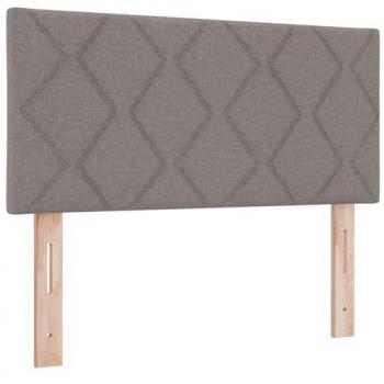 Cabecera LED Ajustable Taupe 100 cm Tela Diseño Bloques de Diamante