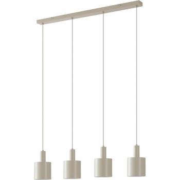 Lámpara colgante Lindby Ovelia, beige, 4 luces, hierro, E27