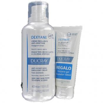 Ducray Dexyane Crema Emoliente Anti-rascado 400 ml + Ducray Dexyane Gel Limpiador 100 ml Pack
