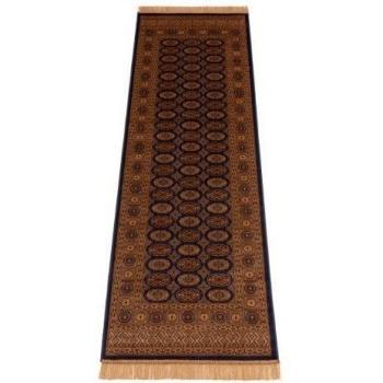 Barefoot 8438/9 - Alfombra alargada de pasillo Bokhara, estilo persa, de viscosa, 68 x 230 cm, 1 pieza, color azul