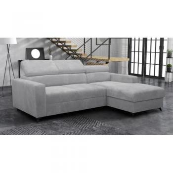 Sofá rinconero Columbus Premium Cord con caja de ropa de cama y función de descanso, 236 x 82 x 172 cm