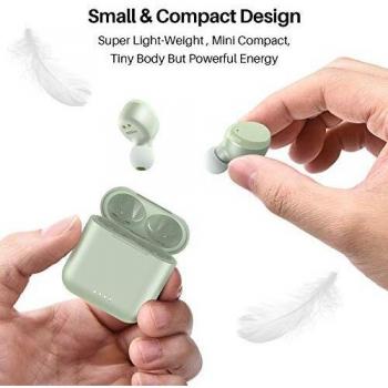TOZO T6 Auriculares inalámbricos Verdaderos Auriculares Bluetooth Control táctil con Estuche de Carga inalámbrico IPX8 Auriculares estéreo TWS Impermeables en la Oreja Auriculares con micrófono Verde