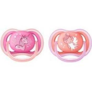 Avent Chupete Ultra Air Unicornio 6-18m Nena x2