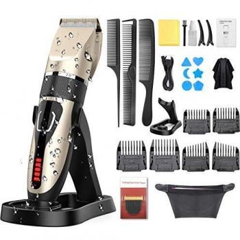 Cortapelos Hombres, Oudekay Cortapelos Profesional Hombres Máquina Cortar Pelo Kit, Barbero Profesional Electrico Cortador, Ortadora de Pelo Recargable, Cortadora de Pelo Inalámbrica de Pantalla LED