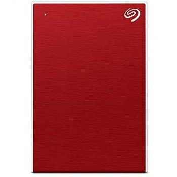 Seagate Backup Plus Slim, 2TB, Disco duro externo portátil, HDD, Rojo, USB 3.0 para PC y Mac, 1 año de suscripción a Mylio Create, 2 meses de suscripción a Adobe CC Photography