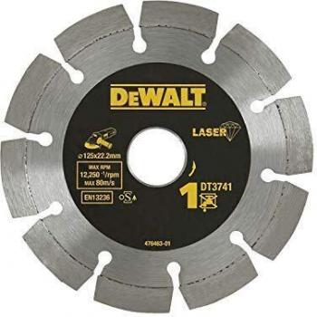 Dewalt DT3741-XJ DT3741-XJ-Disco de Diamante de Alto Rendimiento para el Corte de Materiales de construcción/hormigón 125X22.2Mm, 0 W, 0 V
