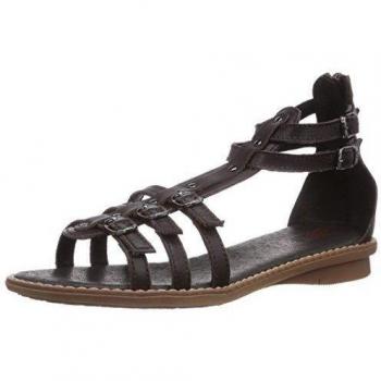 Lepi 2855LEN - Sandalias de vestir de cuero para niña, color marrón, talla 33
