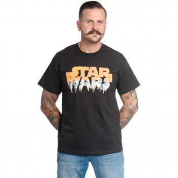 Star Wars Logo - Stormtroopers Camiseta Negro S