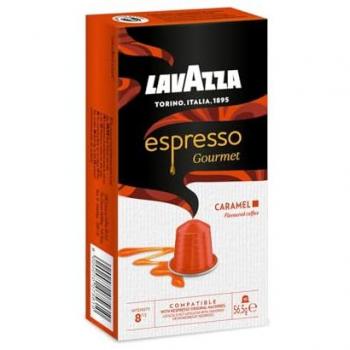 Cápsulas Lavazza Espresso Gourmet Caramelo, 10 unidades, 100% Arábica, Intensidad 8/13, Tostado Medio, Compatibles con Nespresso