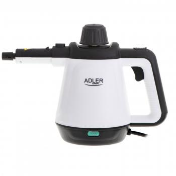 Adler AD7038 Vaporeta Limpiador Vapor a Presión, Desinfección Portátil, Caudal Vapor 44 g/min, Depósito 450ml, 12 Accesorios Limpieza Hogar