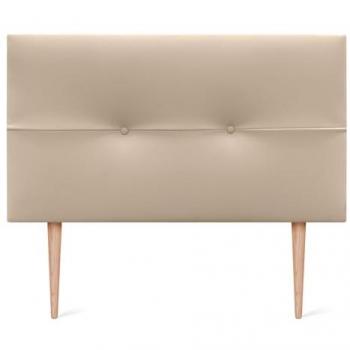 Cabecero Tapizado de Polipiel Beige AQUALINE Pro 95x105cm con Patas para Camas 70/80/90