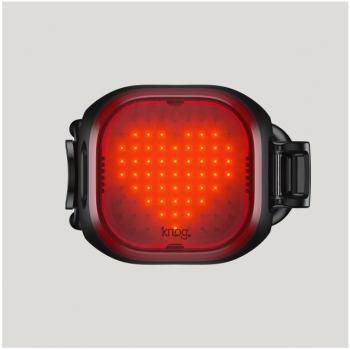 Knog Luz Trasera Blinder Mini Love - Luz trasera LED, diseño compacto, 5 modos de luz, resistencia al agua (IP67), fácil instalación sin herramientas, batería recargable USB