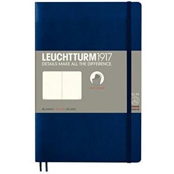 Leuchtturm1917 B6+ Softcover Notebook - Navy Blue, 123 Numbered Pages