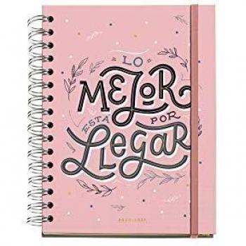 Miquelrius - Agenda Escolar Happy Letters Curso Lectivo 2020-2021, Español, Semana Vista, Tamaño 115 x 213mm, Papel 90 g, Cubierta Dura, lo Mejor por Llegar, color Rosa