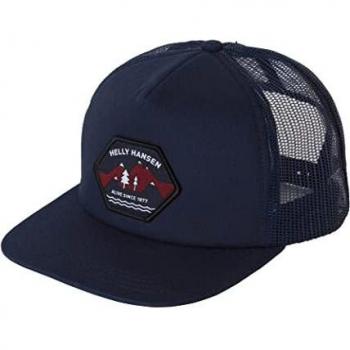 Gorra Trucker Helly Hansen HH de Ala Plana, Color Azul, Talla Única
