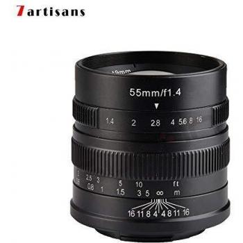 7Artisans 55mm f/1.4 Lens for Fujifilm X Mount - Black