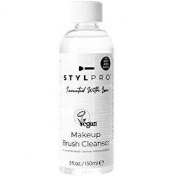 Solución limpiadora de brochas de maquillaje de StylPro, 150 ml