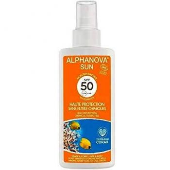 Alphanova Sun, Organic Sunscreen With SPF 50, For Face and Body Immediate Protection, Waterproof, 125ml