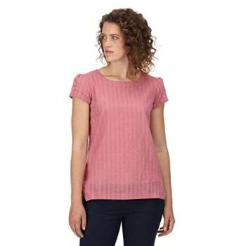 Regatta Jaelynn Women's Short Sleeve Cotton T-Shirt in Heather Rose Dobby, Size 14