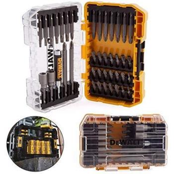 Dewalt DT70702-QZ DT70702-QZ-Tough Case Pequeña con 40 Piezas para Atornillar, Negro