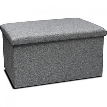 GREATOOL Puff Taburete Plegable de Almacenaje Otomano con Tapa 2 Unidades, 76 x 38 x 38 cm, Taburete Plegable para Almacenaje