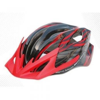Prowell F5000R Cyclone - Casco de ciclismo negro y rojo Talla:L