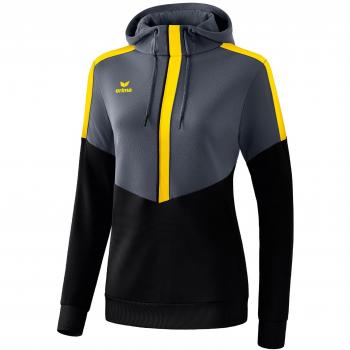 Erima Squad Women's Hoodie Slate Grey / Black / Yellow 42