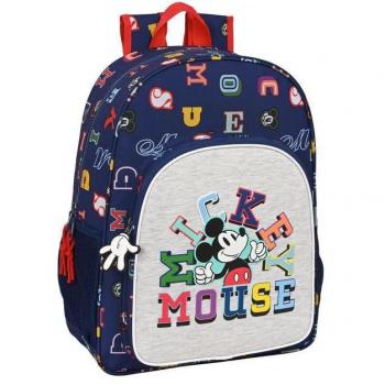 Mochila Escolar Adaptable a Carro Mickey Mouse Only One 33x42x14 cm - Safta
