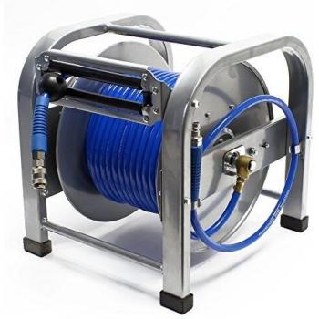 Carrete Automático de Manguera de Aire Comprimido 30m 12bar 12,91mm Enrollador Pneumático