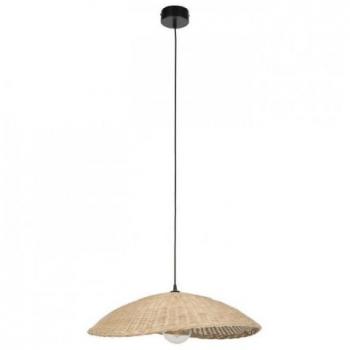 Lámpara de Techo Calanques de Ratán Trenzado - E27 - Ø56 cm - Natural