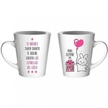 ROYMAR Taza con Mensaje Love, si Quieres Saber Cuanto te Tazas de desayuno, No Aplica