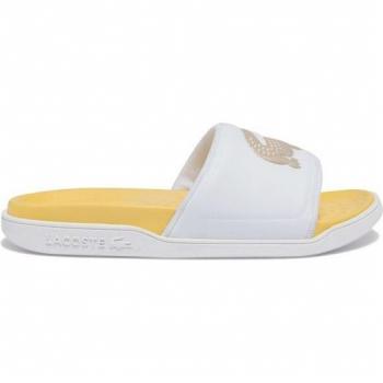 Chanclas de mujer Lacoste Croco Dualiste Blancas
