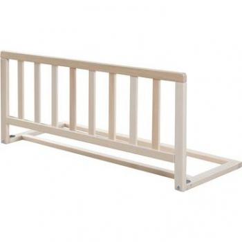 Barrera de Cama Infantil de Madera Natural 90 cm - Protección Segura contra Caídas - Instalación Sencilla sin Taladrar