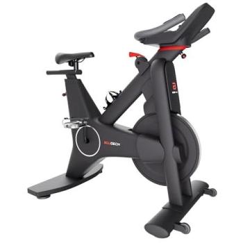 Bicicleta de Spinning Aliena 2400 - Volante de Inercia 24 kg, Resistencia Eléctrica, Pantalla y Soporte para Tableta, Negra
