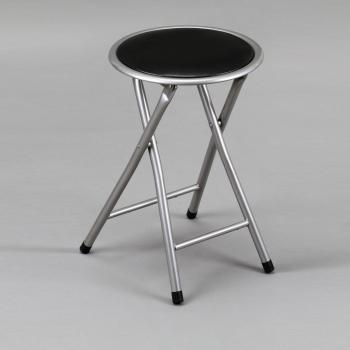 Kit Closet - Taburete Plegable, color Negro, 30 x 30 x 40 cm