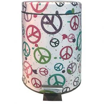 PAPELERA AMIKO DE ACERO INOXIDABLE CON PEDAL Y CUBETA INTERIOR EXTRAIBLE DE 5 LITROS MODELO PEACE