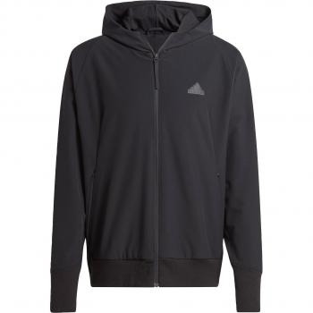 Sudadera Adidas Z.N.E. Woven FZ Hombre Negro, Chaqueta de entrenamiento con capucha, tejido ligero y transpirable, diseño moderno y cómodo, talla L