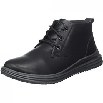 Botines Hombre Skechers Modelo Proven-Yermo Negro Talla 45 con Acabado Brillante